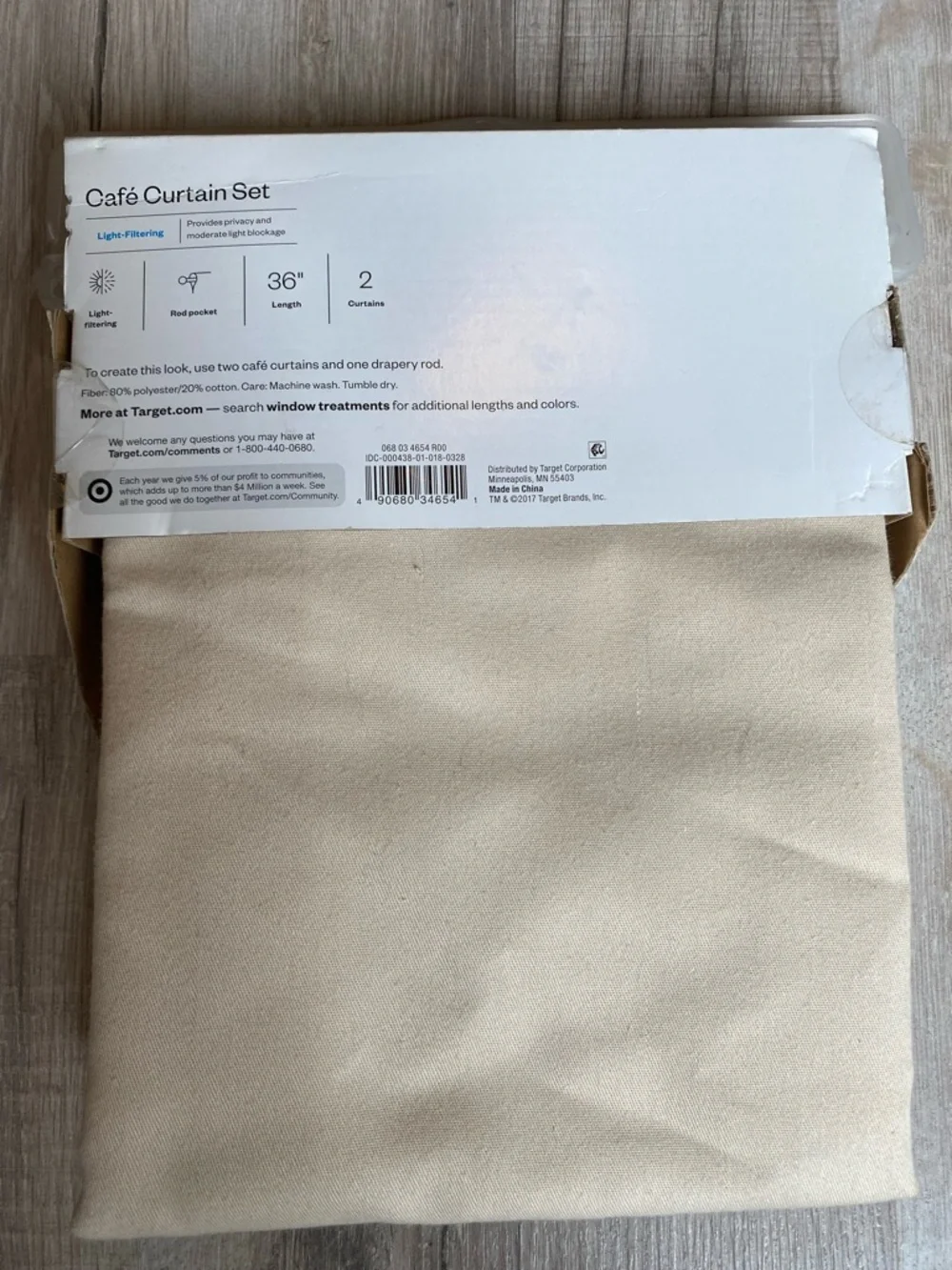 Room Essentials Beige/Cream Café Curtain Panels